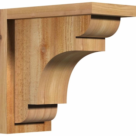 New Brighton Rough Sawn Corbel W/Backplate, Western Red Cedar, 6W X 12D X 12H